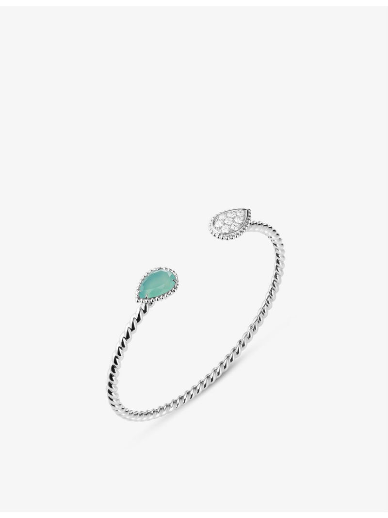 Boucheron Serpent Bohème 18ct white gold aquaprase bracelet, UK version