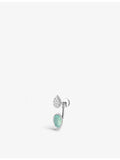 Boucheron Serpent Bohème stud earring 18ct white gold and aquaprase (British brand)