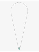 selfridges Boucheron Serpent Bohème 18ct White Gold 0.03ct Diamond and 0.78ct Aquaprase Necklace- Buy online at McGrocer