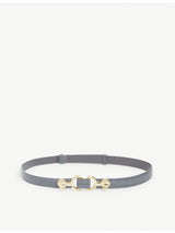 selfridges Maje Embossed Crocodile-Effect Leather Slim Belt- Buy online at McGrocer