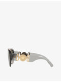 Versace round-frame acetate sunglasses with 48mm lens width, imported from the UK