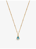 With Love Darling gold-plated silver zircon pendant necklace (British brand)