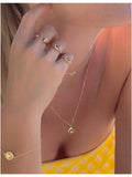 With Love Darling Eclipse gold vermeil necklace cubic zirconia - British product
