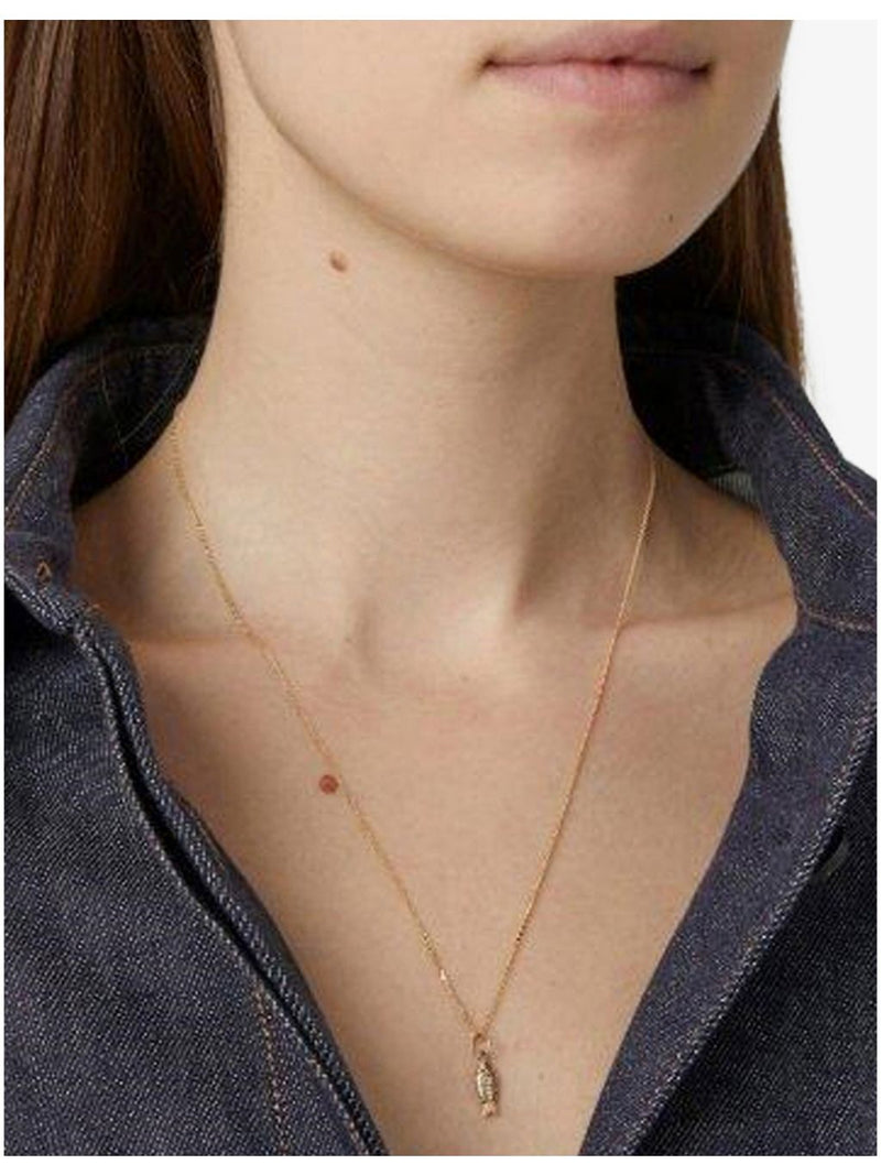 With Love Darling fish necklace 14ct gold plated sterling silver (British brand)