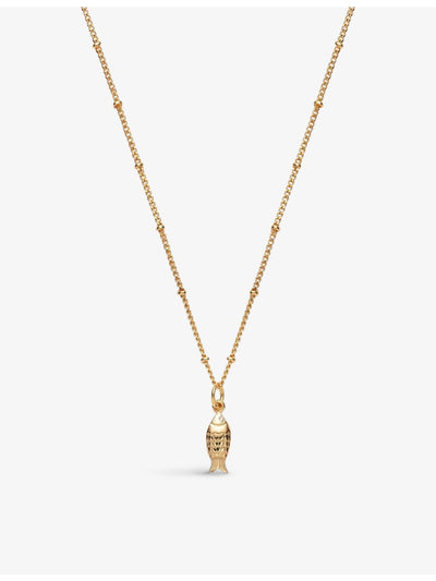 selfridges With Love Darling Fish 14ct Yellow Gold-Plated Vermeil Sterling Silver Necklace 55cm- Buy online at McGrocer