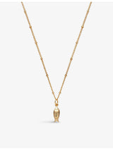 selfridges With Love Darling Fish 14ct Yellow Gold-Plated Vermeil Sterling Silver Necklace 55cm- Buy online at McGrocer
