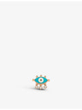 Selda Jewellery evil eye diamond stud earring 14ct rose gold, UK version