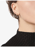 Selda K Initial 14ct rose gold 0.04ct diamond huggie earring, UK version