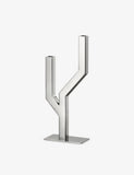 Christofle two-holder stainless-steel candelabra 41cm - British product