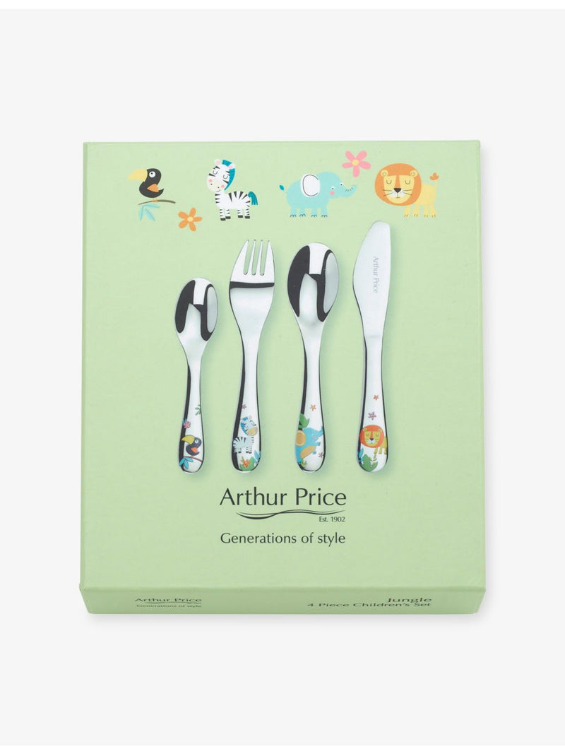 Arthur Price Jungle children's cutlery set 4-piece, imported from the UK