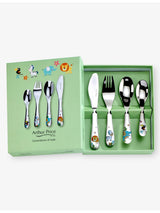 selfridges Arthur Price Jungle Stainless Steel Children's 4 Piece Cutlery Set- Buy online at McGrocer