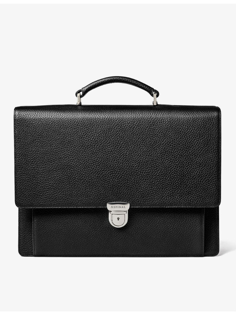 Aspinal of London pebbled leather messenger bag, UK version