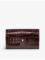 selfridges Aspinal of London Logo-Embellished Leather Travel Wallet- Buy online at McGrocer