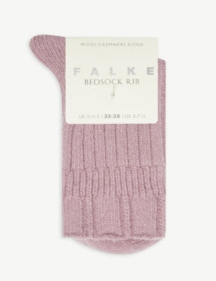 Falke ribbed wool-blend bedsocks, UK version