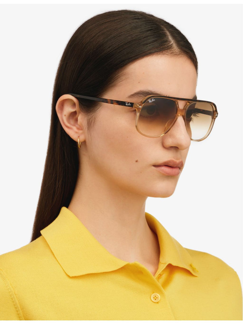 Ray-Ban RB2198 square polarised aviator sunglasses in tortoise, UK version