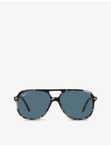 selfridges Ray-Ban Bill Square Acetate Aviator Polarised Sunglasses Tortoise- Buy online at McGrocer