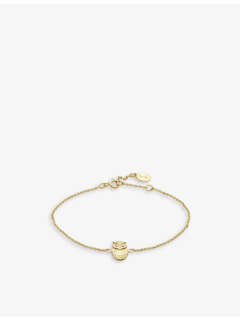 With Love Darling 14ct gold-plated vermeil bracelet with cubic zirconia - British product