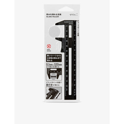 selfridges Midori Slide Thickness-Measuring Ruler 16cm- Buy online at McGrocer
