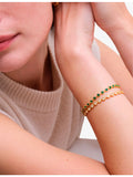 Astley Clarke gold-plated sterling silver green agate tennis bracelet, UK version
