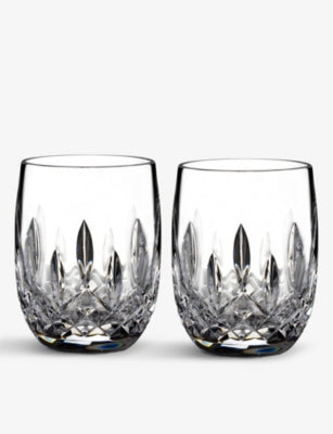 Waterford Lismore Connoisseur engraved crystal tumblers 207ml, imported from the UK
