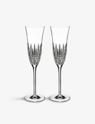 Waterford Lismore Diamond Essence champagne flutes set of two - British product