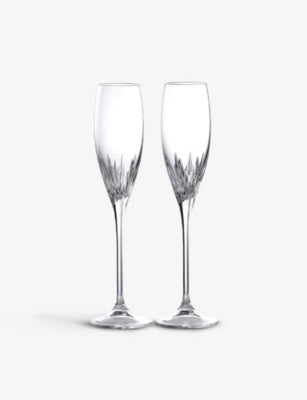 Wedgwood crystal champagne flutes set of two, UK version