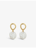 Monica Vinader Nura Keshi pearl drop earrings, imported from the UK