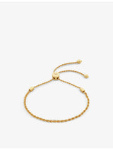 selfridges Monica Vinader Corda 18ct Yellow Gold-Plated Vermeil Sterling Silver Friendship Bracelet 11cm- Buy online at McGrocer