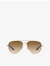 selfridges Ray-Ban RB3683 Aviator Metal Sunglasses- Buy online at McGrocer
