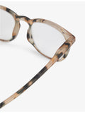 IZIPIZI square light tortoise reading glasses (British brand)