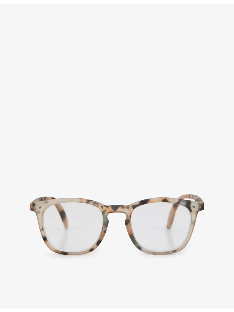 IZIPIZI square light tortoise reading glasses (British brand)