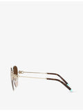 Tiffany TF3082 butterfly-frame sunglasses with gold hardware, imported from the UK