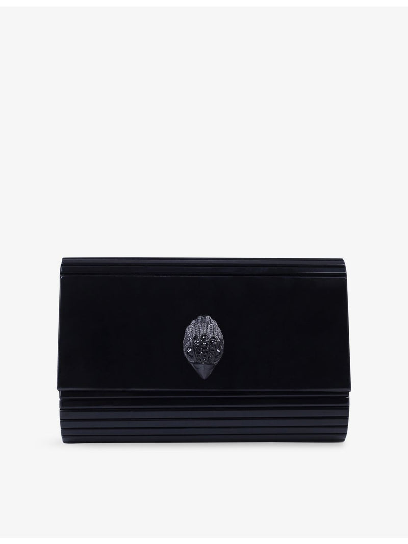 Kurt Geiger London eagle-embellished perspex clutch bag - British product