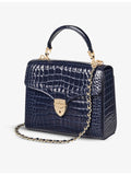 Aspinal of London Mayfair Midi croc-embossed leather cross-body bag (British brand)