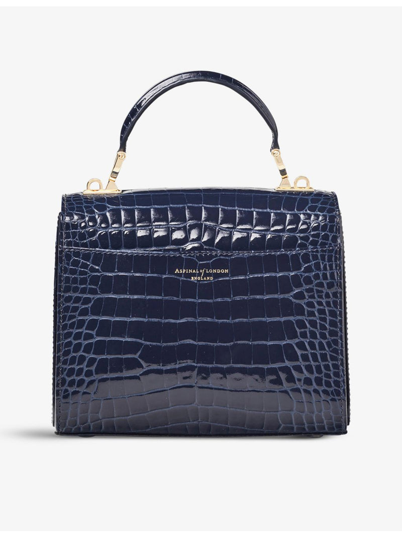 Aspinal of London Mayfair Midi croc-embossed leather cross-body bag (British brand)