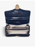 Aspinal of London Mayfair Midi croc-embossed leather cross-body bag (British brand)