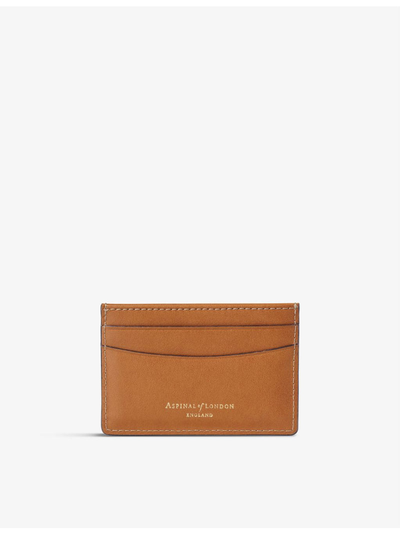 Aspinal of London logo-embellished leather card holder, UK version