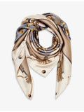 Aspinal of London graphic print silk scarf 90cm, imported from the UK