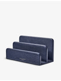 Aspinal of London grained leather letter rack 20cm (British brand)