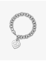 selfridges Tiffany & Co. Return to Tiffany Heart Tag Medium Sterling Silver 0.02ct Diamond Bracelet- Buy online at McGrocer