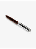 Aspinal of London leather rollerball pen with rhodium-plated brass, UK version
