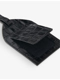 Whistles croc-embossed leather luggage tag with gold-tone stamp - British product