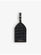 selfridges Whistles Croc-embossed Leather Luggage Tag- Buy online at McGrocer