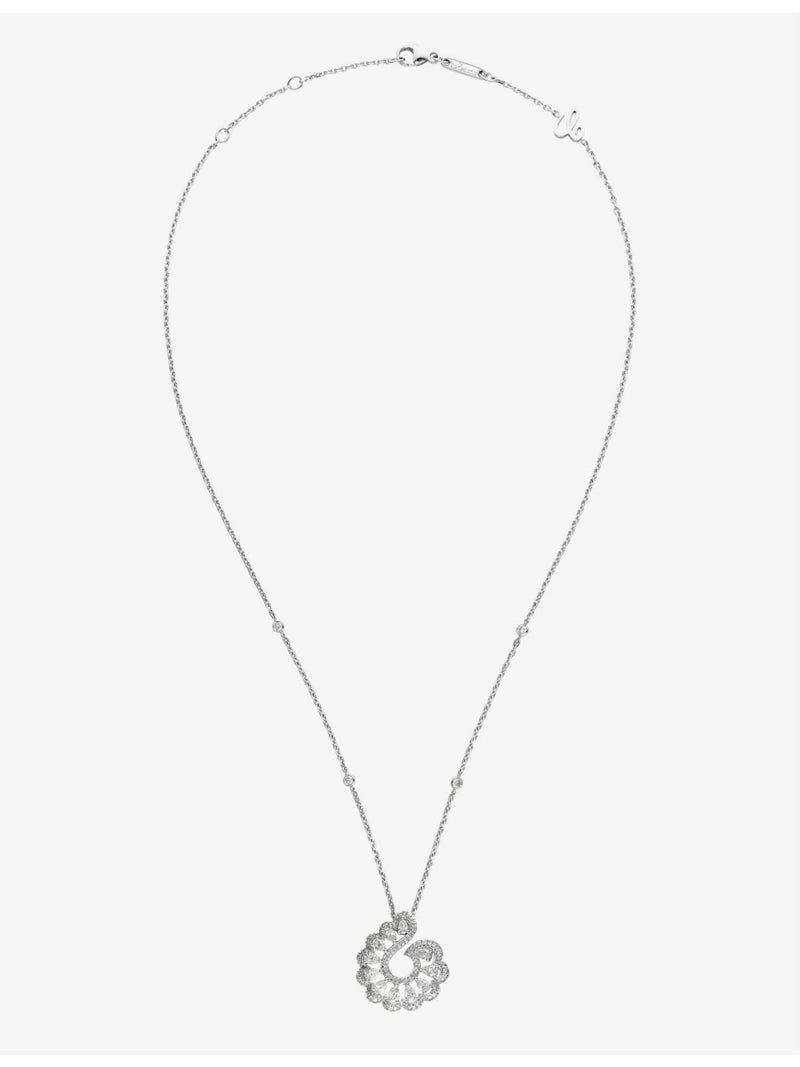 Chopard 18ct white gold 1.24ct diamond pendant necklace, imported from the UK