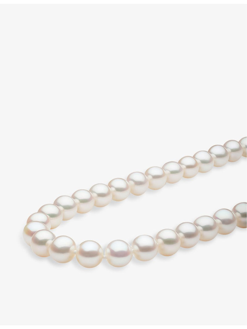 Yoko London white gold pearl necklace 45.7cm, imported from the UK