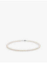 selfridges Yoko London Classic 18ct White-Gold and Freshwater-Pearl Necklace, 45.7cm- Buy online at McGrocer
