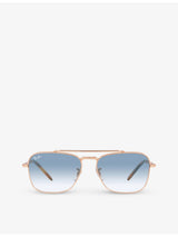 selfridges Ray-Ban New Caravan RB3636 Aviator Metal Sunglasses- Buy online at McGrocer