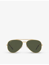 selfridges Ray-Ban RB3625 Polarised Aviator Metal Sunglasses- Buy online at McGrocer