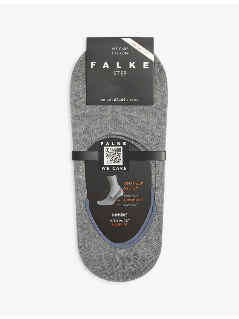 FALKE anti-slip cotton-blend socks, medium cut invisible design (British brand)