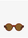 Giorgio Armani AR903M round acetate tortoiseshell sunglasses, imported from the UK